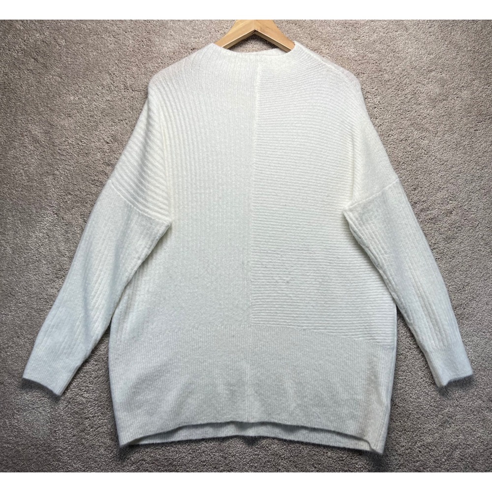 Topshop Maternity Sweater US 10 UK 14 Ivory Cream Tunic Oversized Knit Cozy